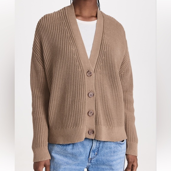 JENNI KAYNE Cropped Organic Cotton Cocoon Cardigan, Size MEDIUM - Picture 2 of 13